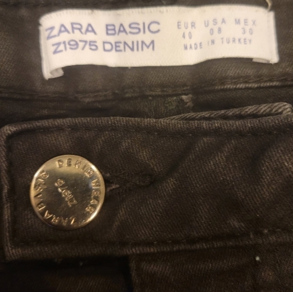Zara Basic Black Skinny Jeans Size 8 - Picture 3 of 3